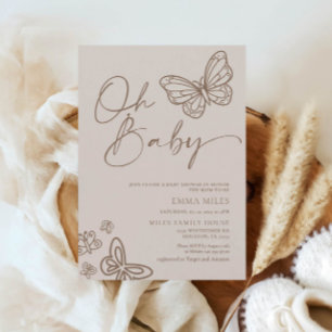 Oh Baby Boho Baby Shower Invitation
