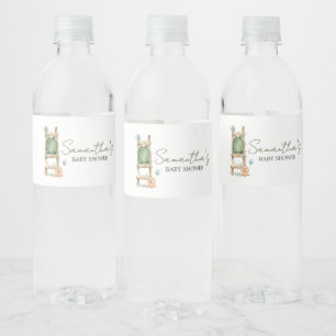 Oh Baby Boho Eucalyptus Baby Shower Water Bottle Label
