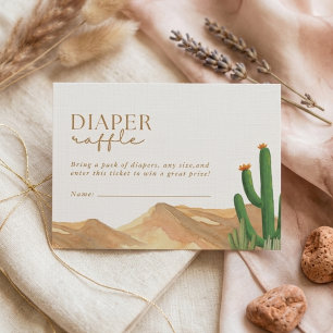 Oh Baby Boho Southwest Desert Cactus Baby Shower Enclosure Card