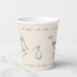 Oh Baby Boho Watercolor Paper Cups