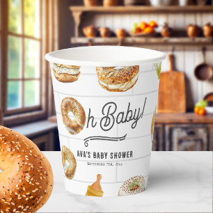Oh Baby Bottles & Bagels Baby Shower Brunch Paper Cups