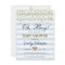Oh Baby Boy Blue Gold Baby Shower Invitation