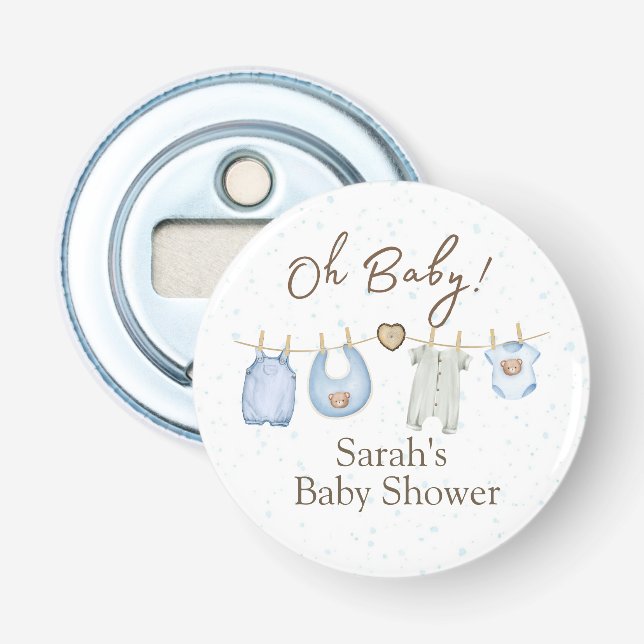 Oh Baby! Button Bottle Opener (Front)