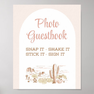 Oh Baby Cowgirl Baby Shower Photo Guestbook Sign