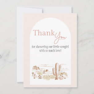 Oh Baby Cowgirl Flat Thank You Card