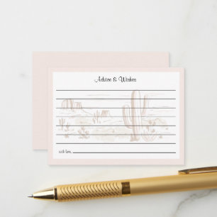 Oh Baby Cowgirl Shower Advice and Wishes Enclosure Card