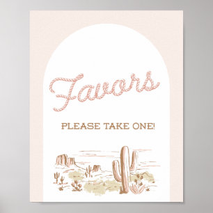 Oh Baby Cowgirl Shower Favour Poster