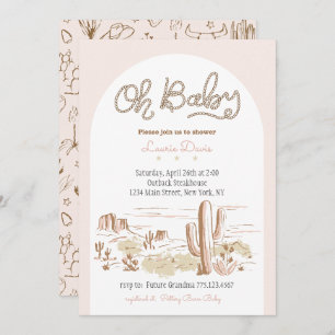 Oh Baby Cowgirl Shower Invitation
