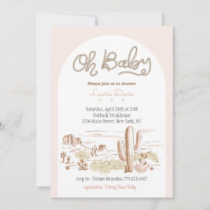 Oh Baby Cowgirl Shower Invitation