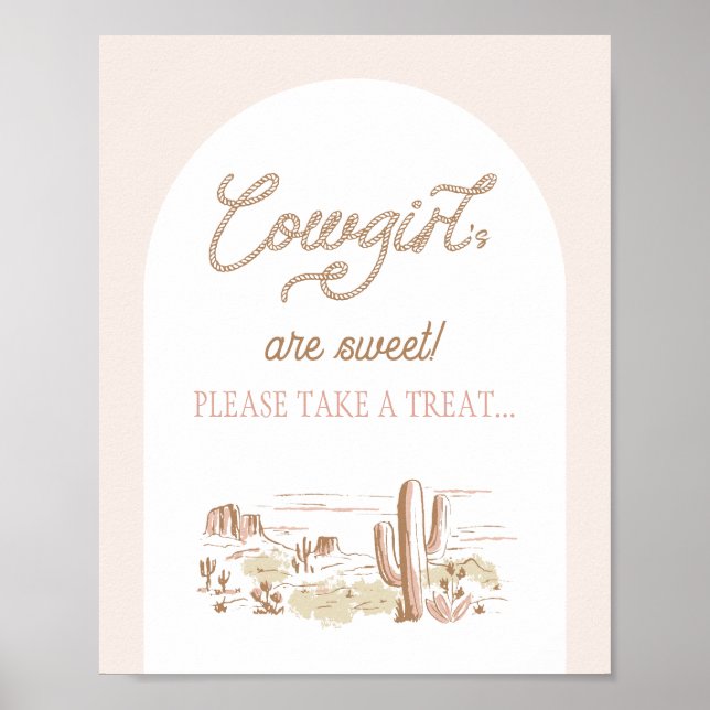 Oh Baby Cowgirl Shower Rope Favor Poster (Front)