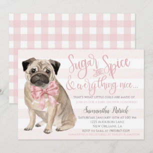 Oh Baby! Cute Dog Pink Puppy Dog Shower Invitation