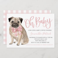 Oh Baby! Cute Dog Pink Puppy Dog Shower