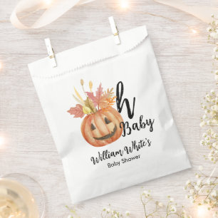 Oh Baby! Cute Pumpkin Halloween Fall Baby Shower  Favour Bags