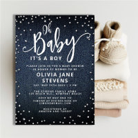 Oh Baby Denim Diamonds Classy Boy Baby Shower
