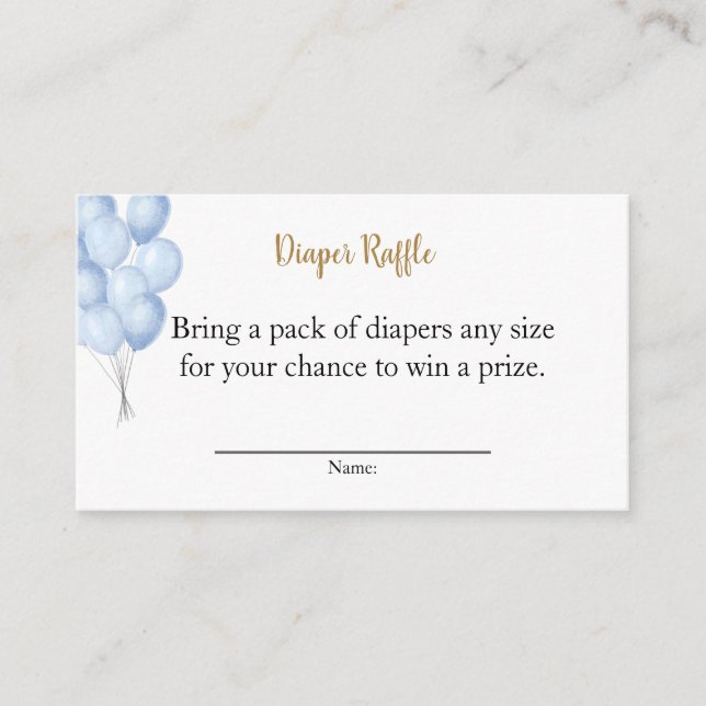 Oh Baby Diaper Raffle Enclosure Card (Front)