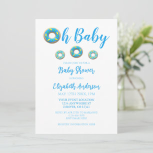 Oh Baby Doughnut Baby Shower Invitation