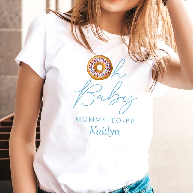 Oh Baby Doughnut Sprinkle Boys Baby Shower T-Shirt (Creator Uploaded)