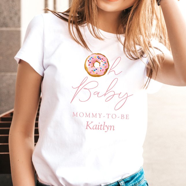 Oh Baby Doughnut Sprinkle Girls Baby Shower T-Shirt (Creator Uploaded)