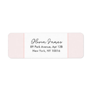 Oh Baby Elegant Script Pink Address Labels