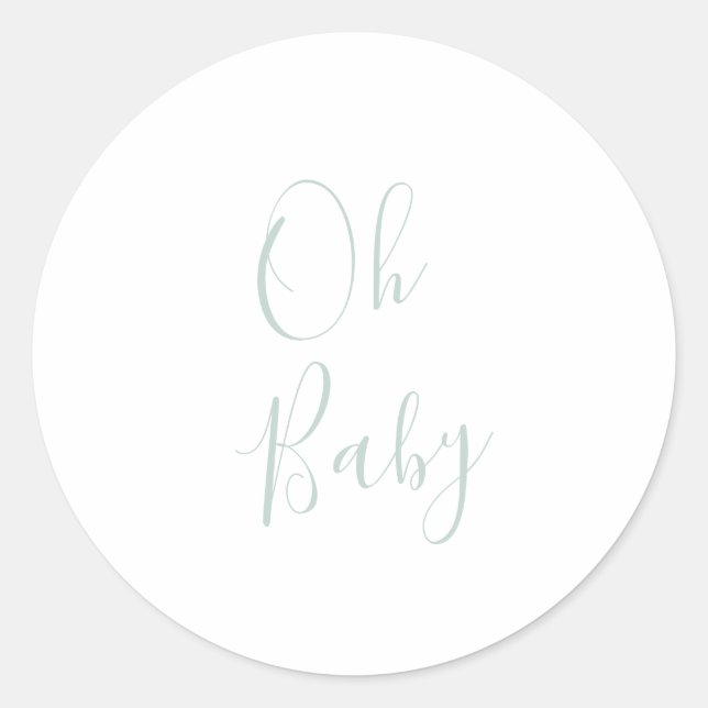 Oh Baby Envelope Classic Round Sticker (Front)