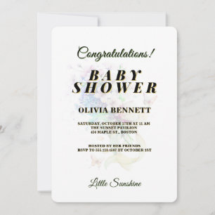 Oh Baby Eucalyptus Greenery Baby Shower  Invitation