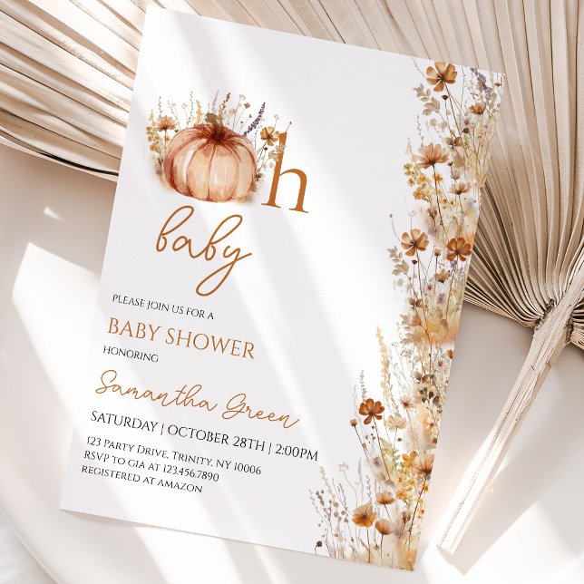 Oh Baby Fall Baby Shower Invitation (Creator Uploaded)