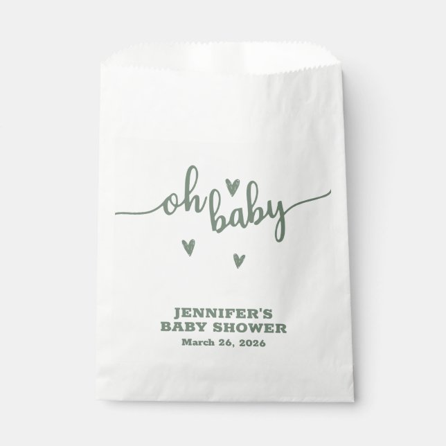 Oh baby  favour bags (Front)