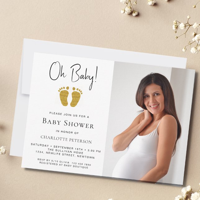 Oh Baby Gender-Neutral Baby Shower  Invitation (Creator Uploaded)