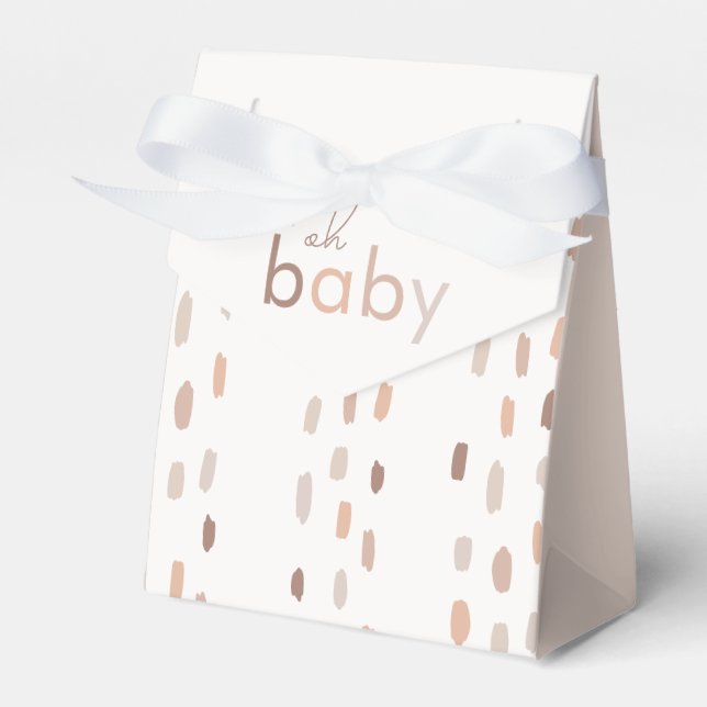 Oh Baby Gender Neutral Modern Baby Shower Favour Box (Front Side)