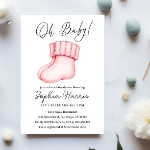 Oh baby girl  Baby Shower Invitation