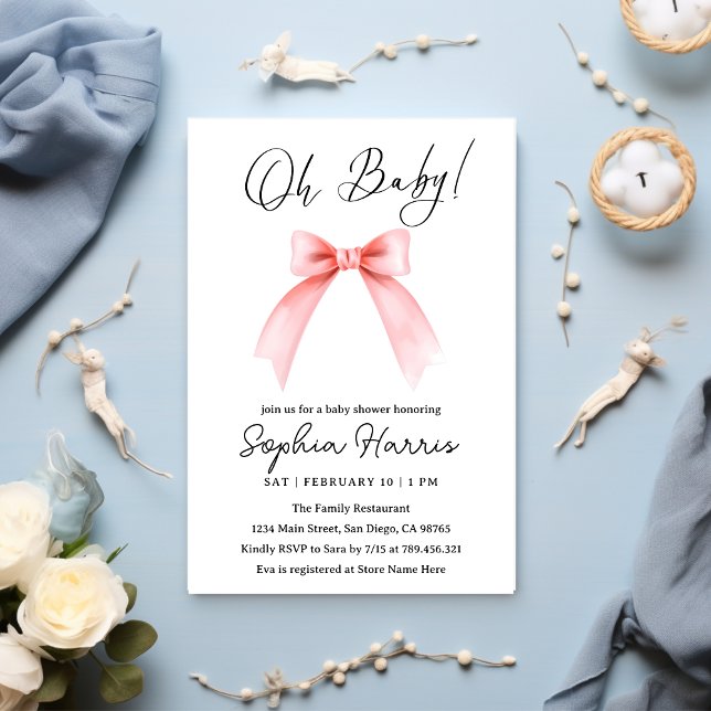 Oh baby girl  Baby Shower Invitation (Creator Uploaded)