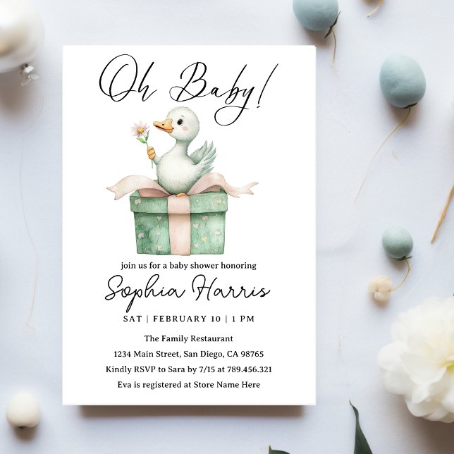 Oh baby girl  Baby Shower Invitation (Creator Uploaded)