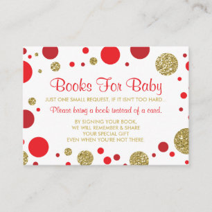 Oh Baby Girl, Bring A Book Card, Faux Glitter Enclosure Card