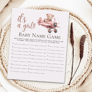 Oh Baby Girl, Pink Teddy Bear Baby shower