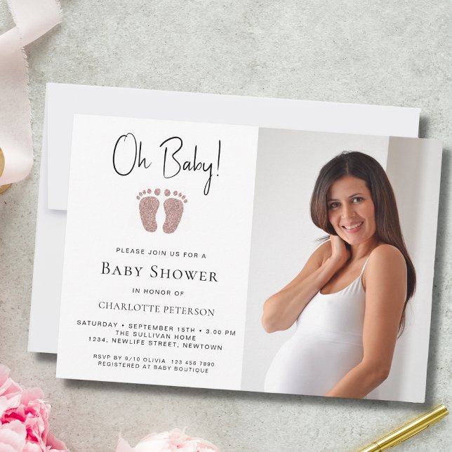 Oh Baby Girls Baby Shower  Invitation (Creator Uploaded)