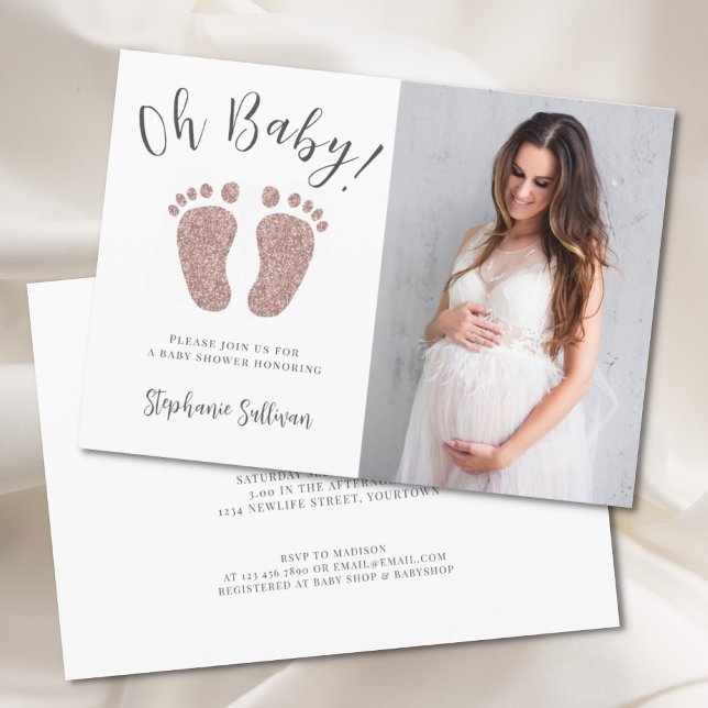 Oh Baby Girl's Baby Shower  Invitation (Creator Uploaded)