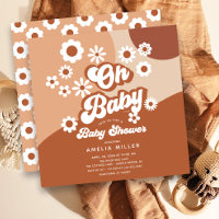 Oh Baby Groovy Baby Shower Invitation