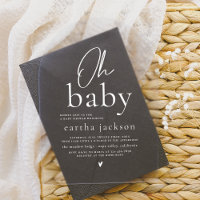 Oh Baby Groovy Elegant Typography Arch Baby Shower