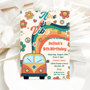 Oh! Baby Groovy Retro Floral Baby Shower Party Invitation