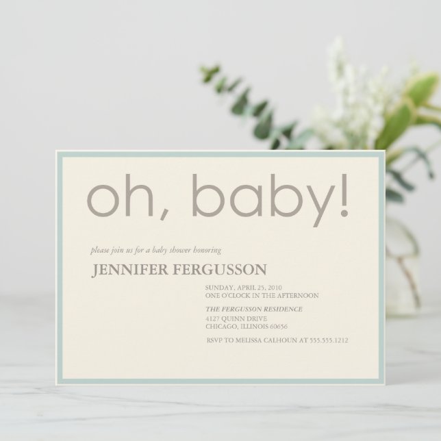 oh baby! invitation (Standing Front)