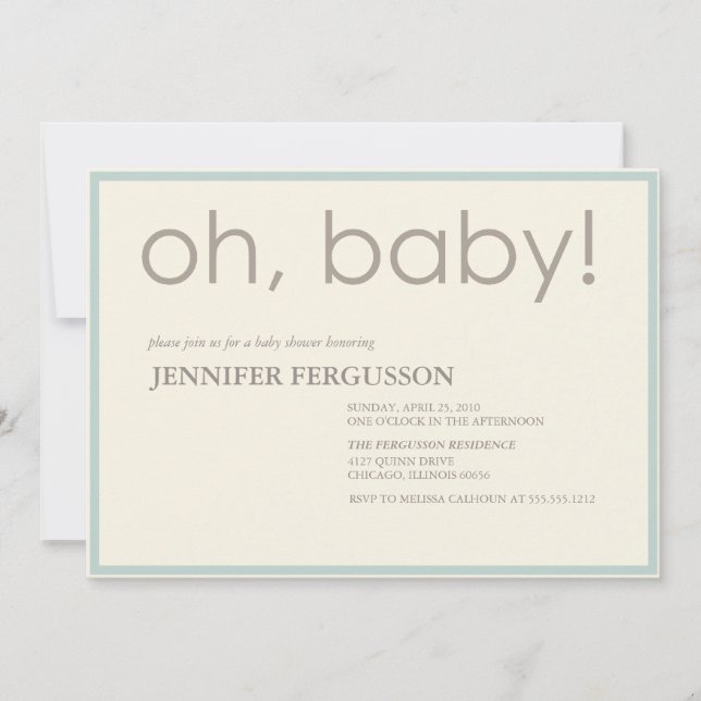 oh baby! invitation (Front)