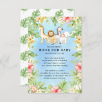 Oh Baby Jungle Baby Shower Book for Baby Enclosur