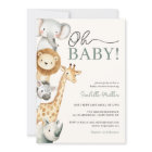 Oh Baby Jungle Safari Baby Shower Invitation