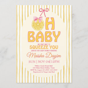 Oh Baby Lemon Baby Shower Invitation