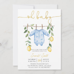 Oh baby lemon  Baby Shower Invitation