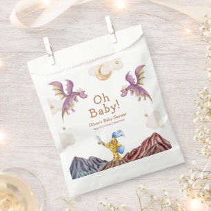 Oh Baby Mediaeval Fairytale Dragon Boy Baby Shower Favour Bags