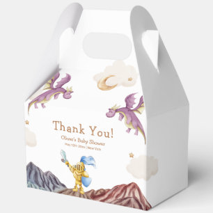 Oh Baby Mediaeval Fairytale Dragon Boy Baby Shower Favour Box