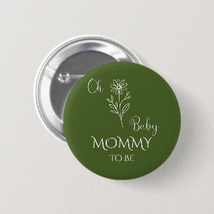 Oh Baby Minimalist Wildflower Mummy-to-be 6 Cm Round Badge