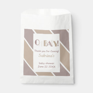 Oh Baby Mocha Modern Baby Shower Favour Bag