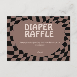 Oh Baby Mocha Modern Diaper Raffle Enclosure Card